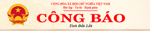 Công báo tỉnh Đắk Lắk